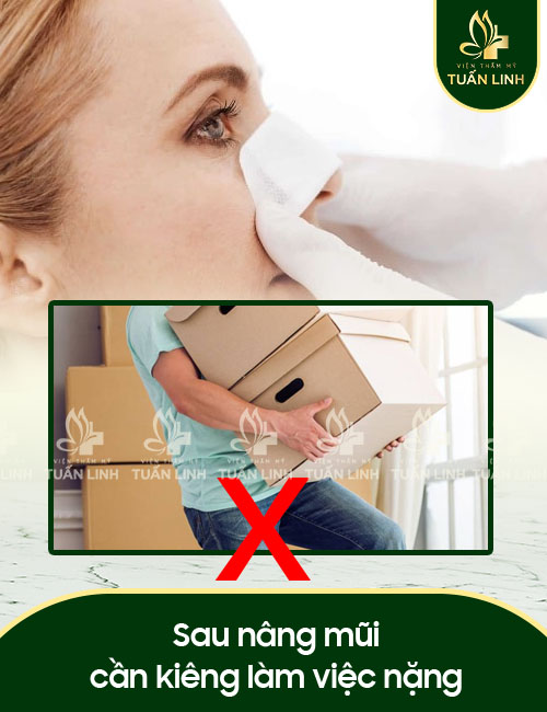 Sau nâng mũi cần kiêng làm việc nặng
