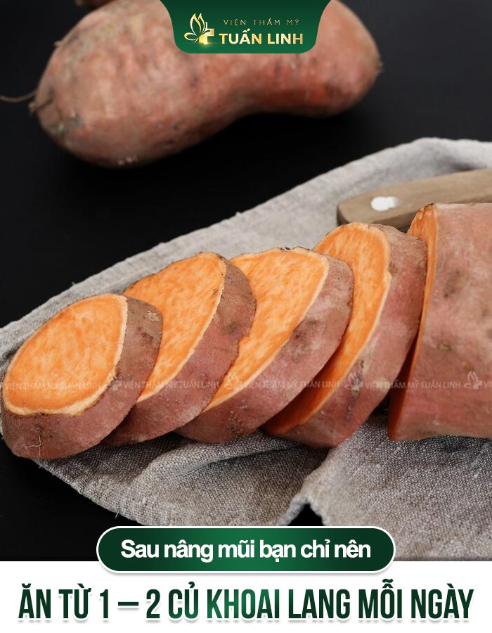 Sau nâng mũi chỉ nên ăn 1,2 củ khoai lang
