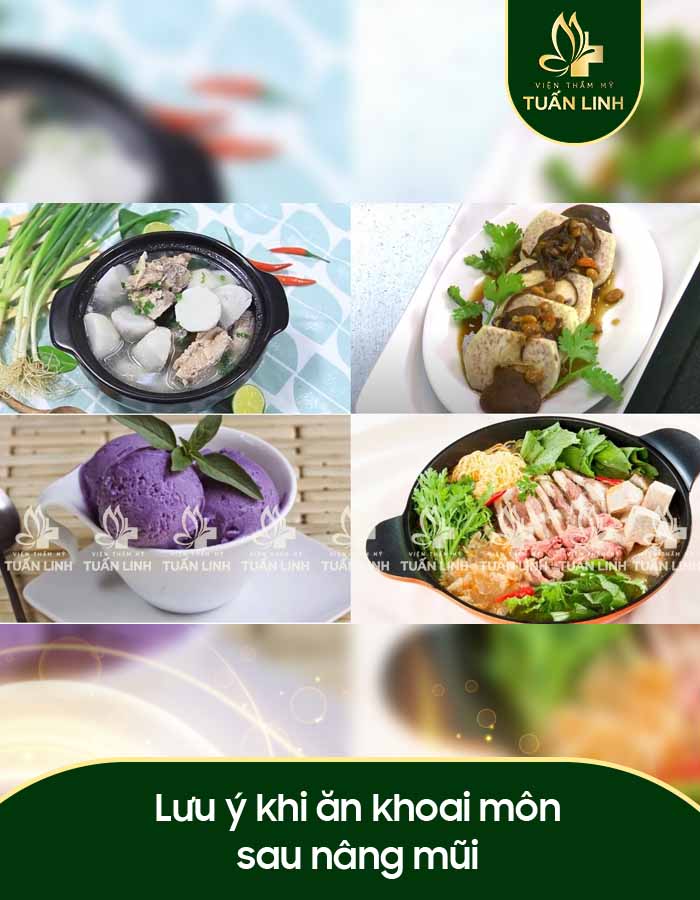 Lưu ý khi ăn khoai môn sau nâng mũi