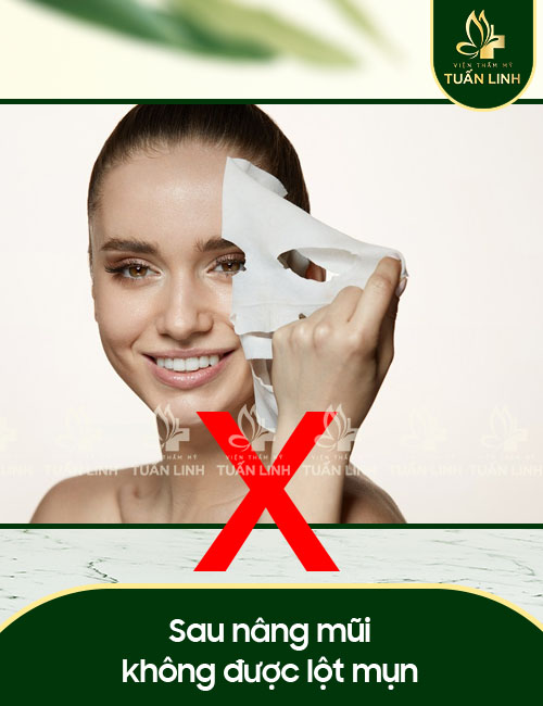 Sau nâng mũi không được lột mụn