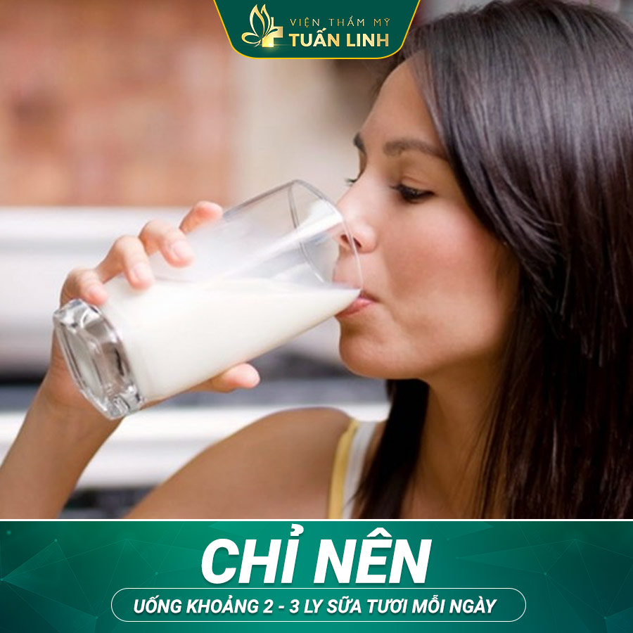 Chỉ nên uống khoảng 2 - 3 ly sữa tươi mỗi ngày 