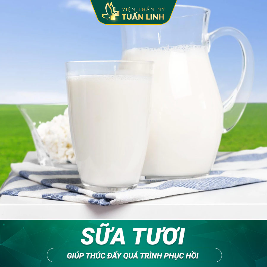 Sữa tươi giúp thúc đẩy quá trình phục hồi