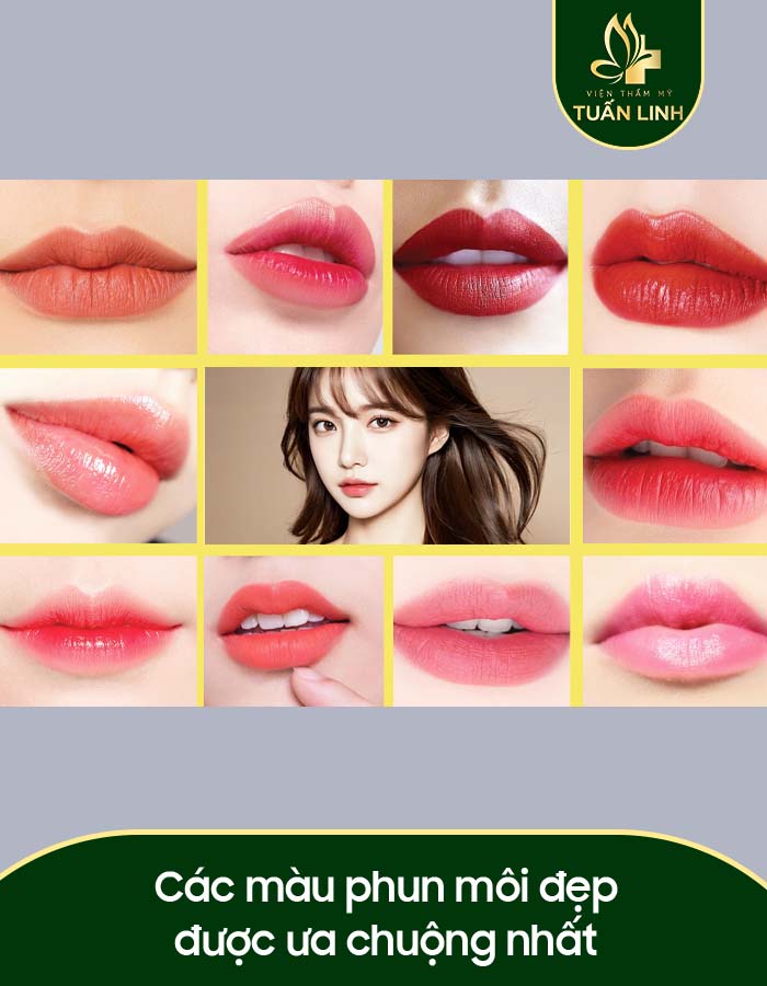 Các màu phun môi đẹp được ưa chuộng nhất