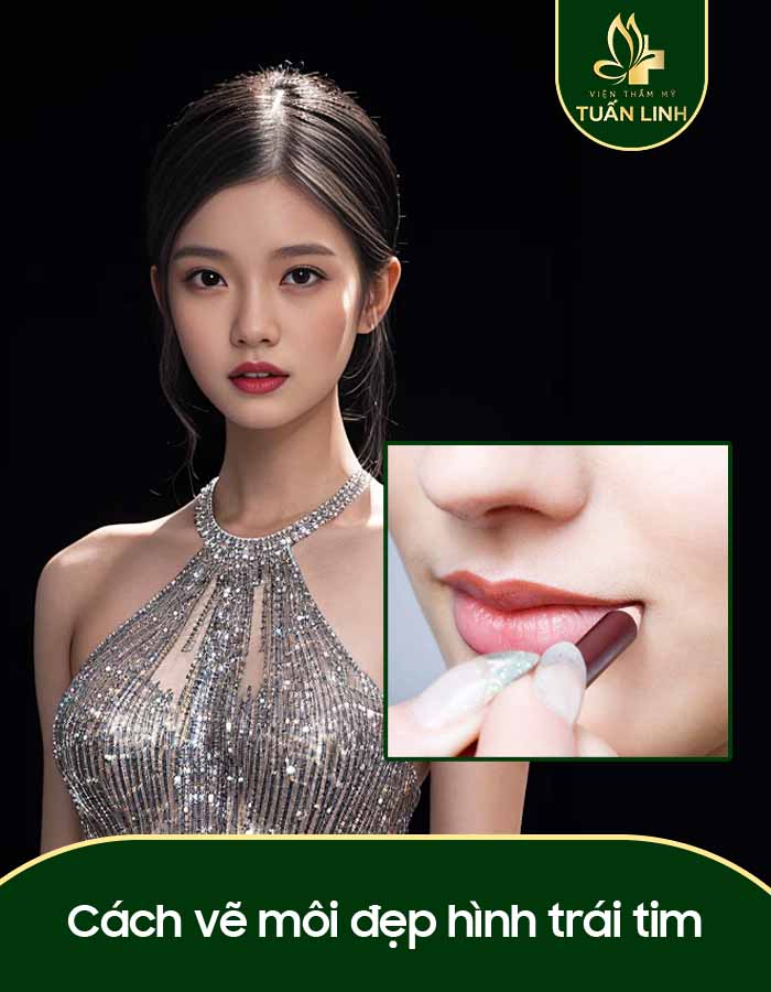Cách vẽ môi đẹp hình trái tim