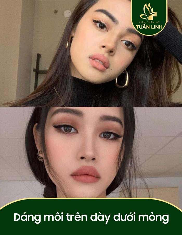 Dáng môi trên dày dưới mỏng